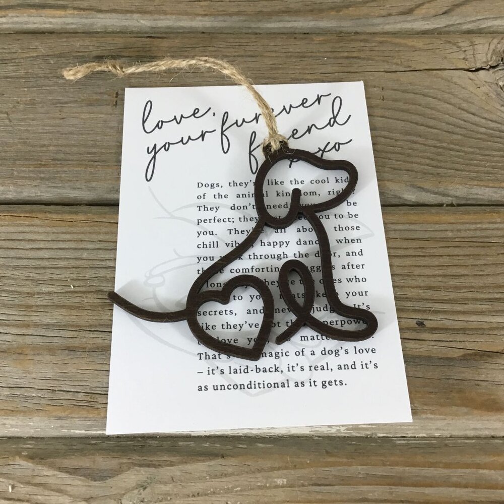 Dog Love Your Forever Friend Story Card Ornament